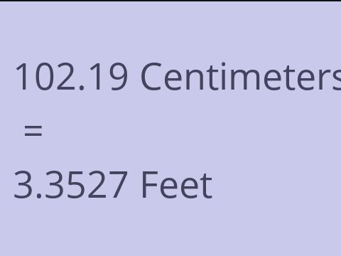 102.19 CM TO FEET