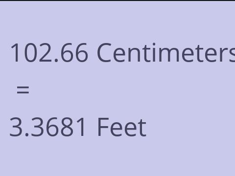 102.66 CM TO FEET