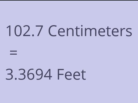 102.7 CM TO FEET