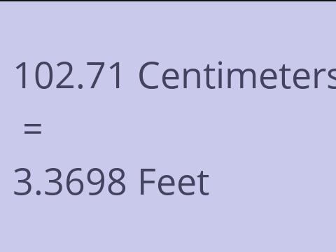 102.71 CM TO FEET