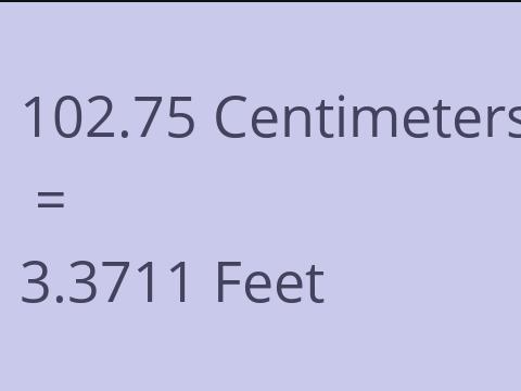 102.75 CM TO FEET