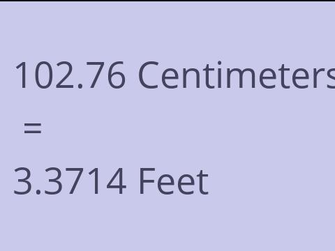 102.76 CM TO FEET