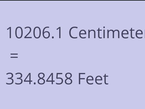 10206.1 CM TO FEET