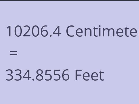 10206.4 CM TO FEET