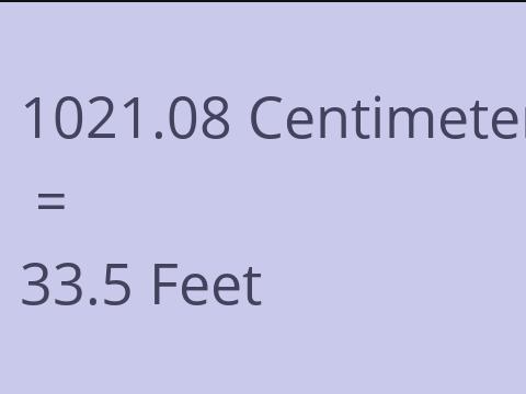 1021.08 CM TO FEET