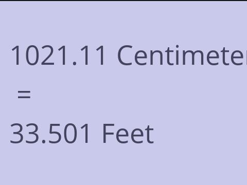 1021.11 CM TO FEET