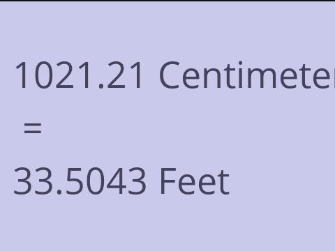 1021.21 CM TO FEET