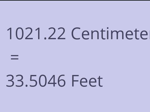 1021.22 CM TO FEET