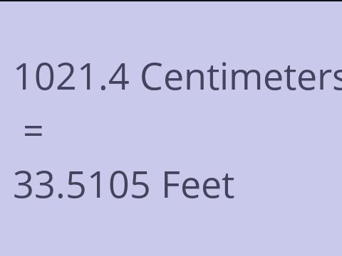 1021.4 CM TO FEET