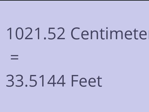 1021.52 CM TO FEET