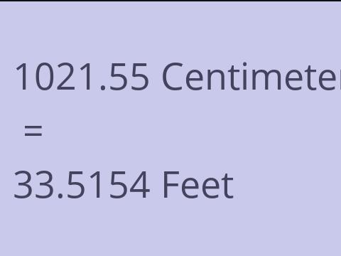 1021.55 CM TO FEET