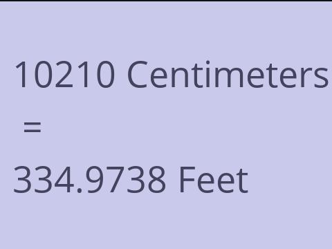 10210 CM TO FEET