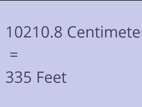 10210.8 CM TO FEET