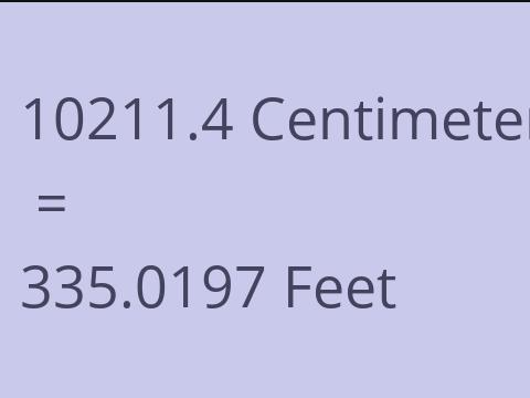 10211.4 CM TO FEET
