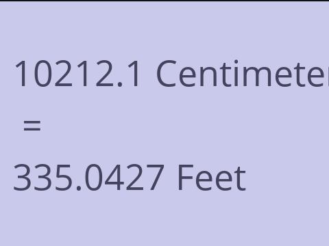 10212.1 CM TO FEET