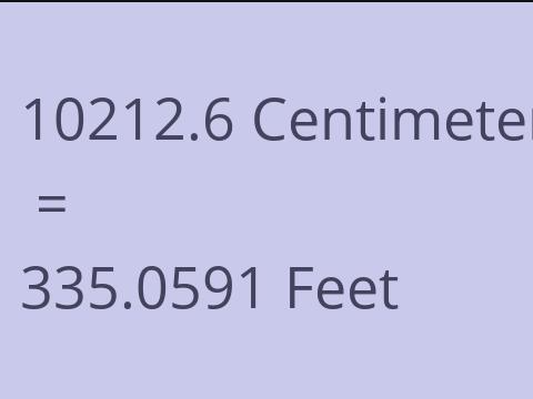 10212.6 CM TO FEET