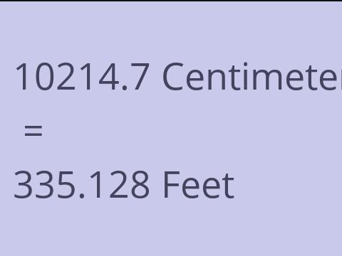 10214.7 CM TO FEET