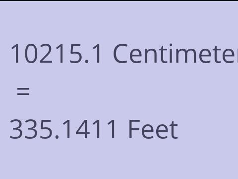 10215.1 CM TO FEET
