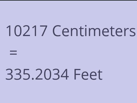 10217 CM TO FEET