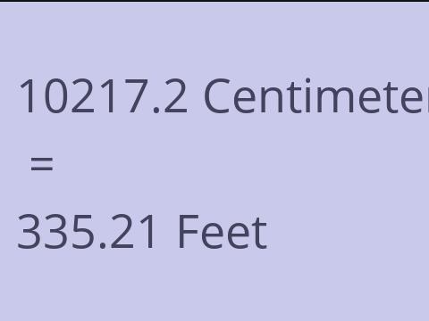 10217.2 CM TO FEET