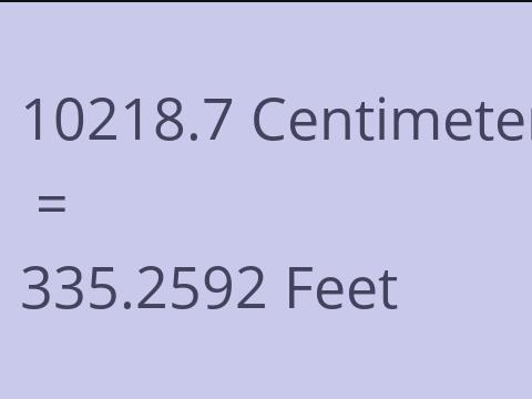 10218.7 CM TO FEET