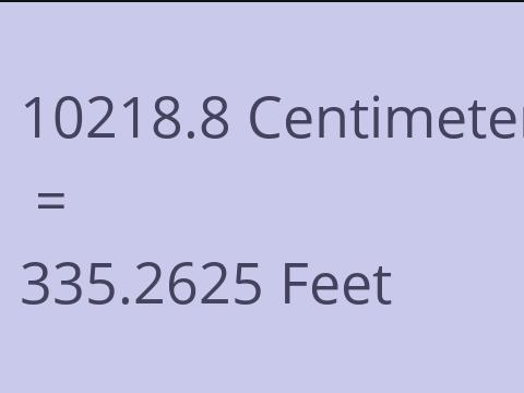 10218.8 CM TO FEET