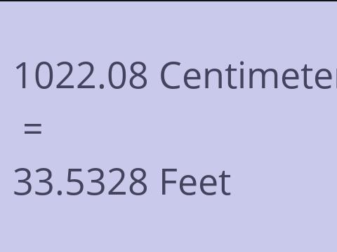 1022.08 CM TO FEET