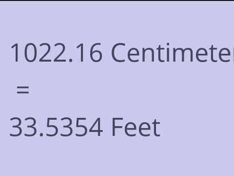 1022.16 CM TO FEET