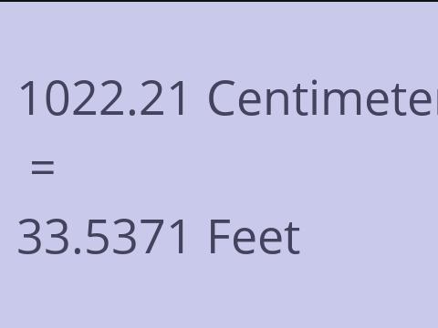 1022.21 CM TO FEET