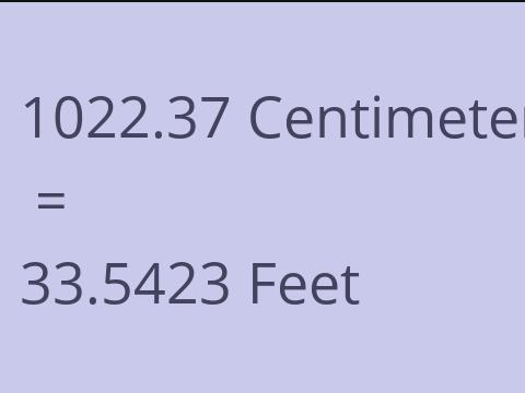 1022.37 CM TO FEET