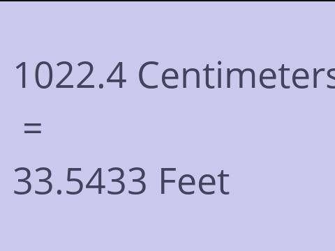 1022.4 CM TO FEET