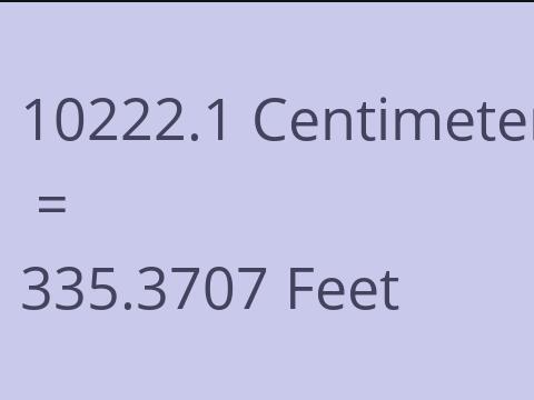 10222.1 CM TO FEET