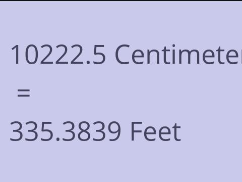 10222.5 CM TO FEET