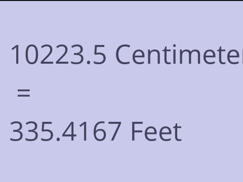 10223.5 CM TO FEET