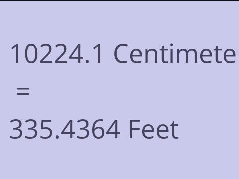 10224.1 CM TO FEET