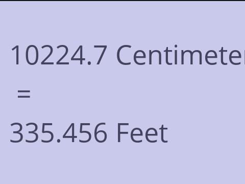 10224.7 CM TO FEET