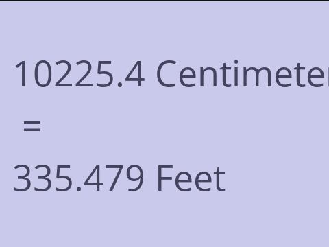 10225.4 CM TO FEET