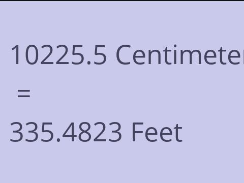 10225.5 CM TO FEET