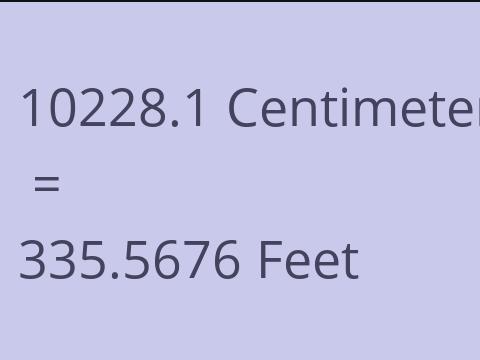 10228.1 CM TO FEET