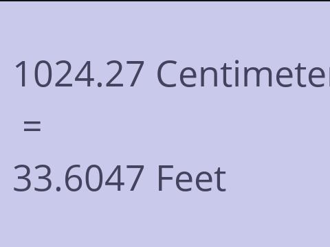 1024.27 CM TO FEET