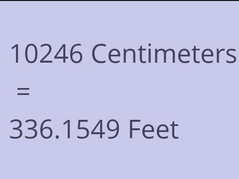 10246 CM TO FEET