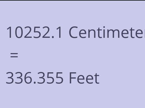 10252.1 CM TO FEET