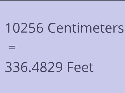 10256 CM TO FEET