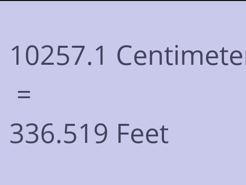 10257.1 CM TO FEET