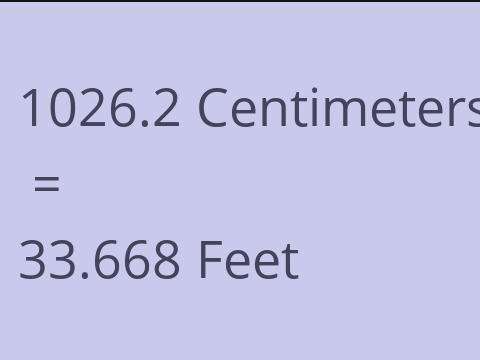 1026.2 CM TO FEET