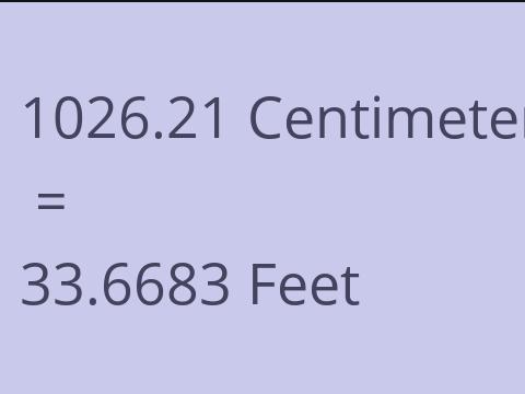 1026.21 CM TO FEET