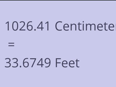 1026.41 CM TO FEET