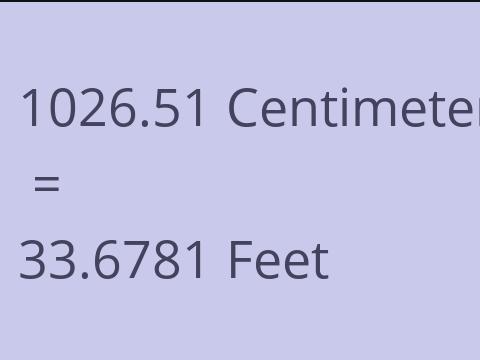 1026.51 CM TO FEET