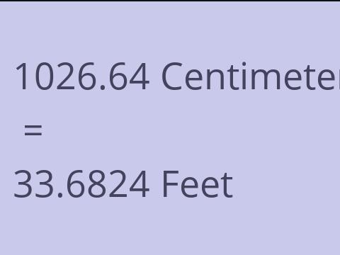 1026.64 CM TO FEET