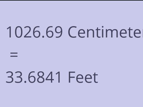 1026.69 CM TO FEET